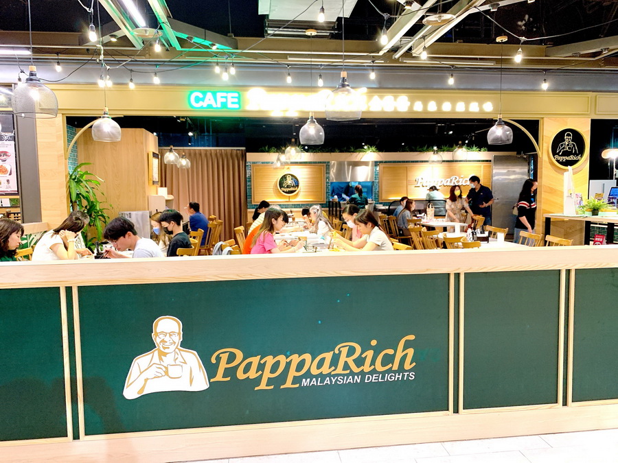 金爸爸PappaRich cafe｜台中新光餐廳推薦，正宗馬來西亞餐廳，必點叻沙咖哩、海南雞、牛肉拋餅 @猴屁的異想世界