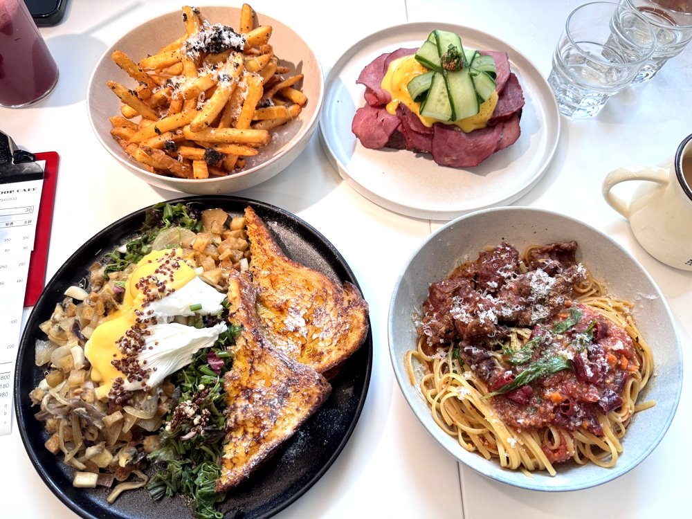 【貳樓微風南山店】台北信義區早午餐推薦，最美空間＋飲料續杯，義大利麵也好吃 @猴屁的異想世界